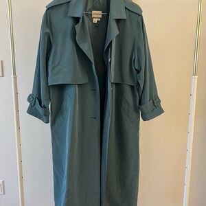 Sequence Teal Blue Trench Coat for Women